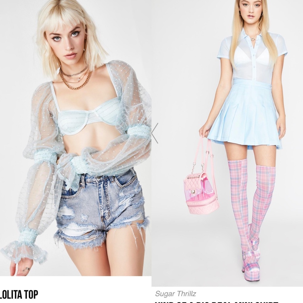 bundle Dolls Kill Lolita Top and Skirt XS
